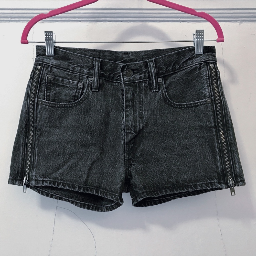 Levi’s denim shorts with zip side slits